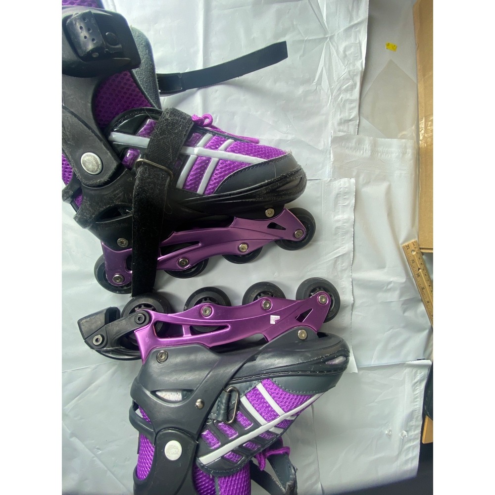 Adjustable Inline Skates Rollerblades Purple Black Youth Size 5-8